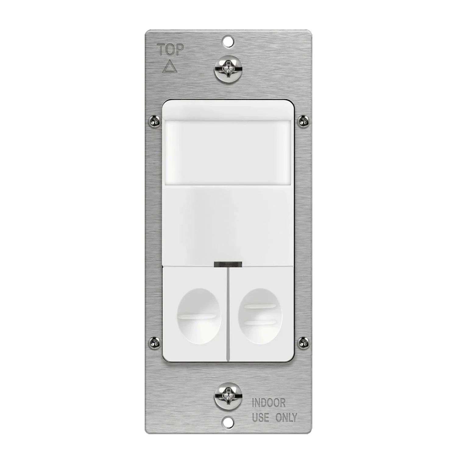 PIR 180° Occupancy|Vacancy Motion Sensor Switch, Dual Relay, 6A, 120-277V, White - Bees Lighting