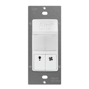 PIR 180° Occupancy|Vacancy Motion Sensor Wall Switch with Fan Timer, 3A, 120V, White - Bees Lighting