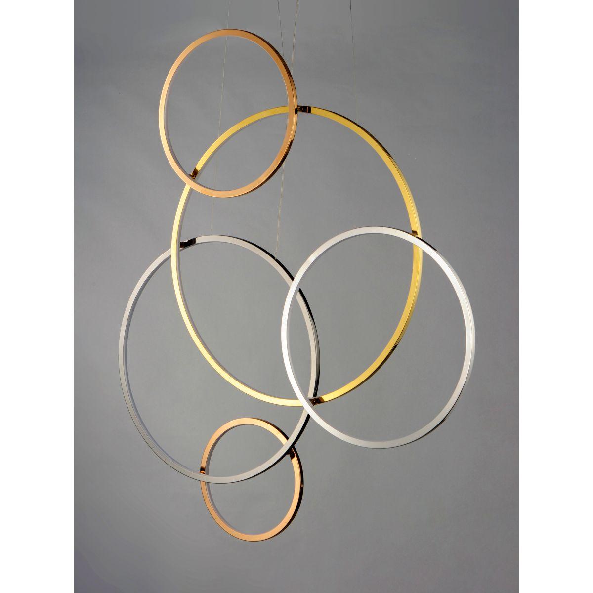 Union 40 in. 5 Lights LED Pendant Light Gold & Silver finish - Bees Lighting