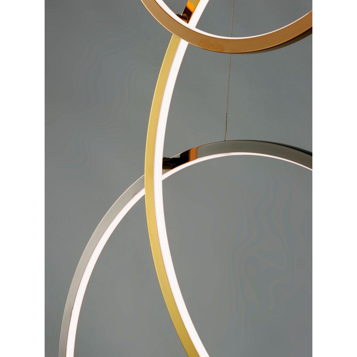 Union 40 in. 5 Lights LED Pendant Light Gold & Silver finish - Bees Lighting