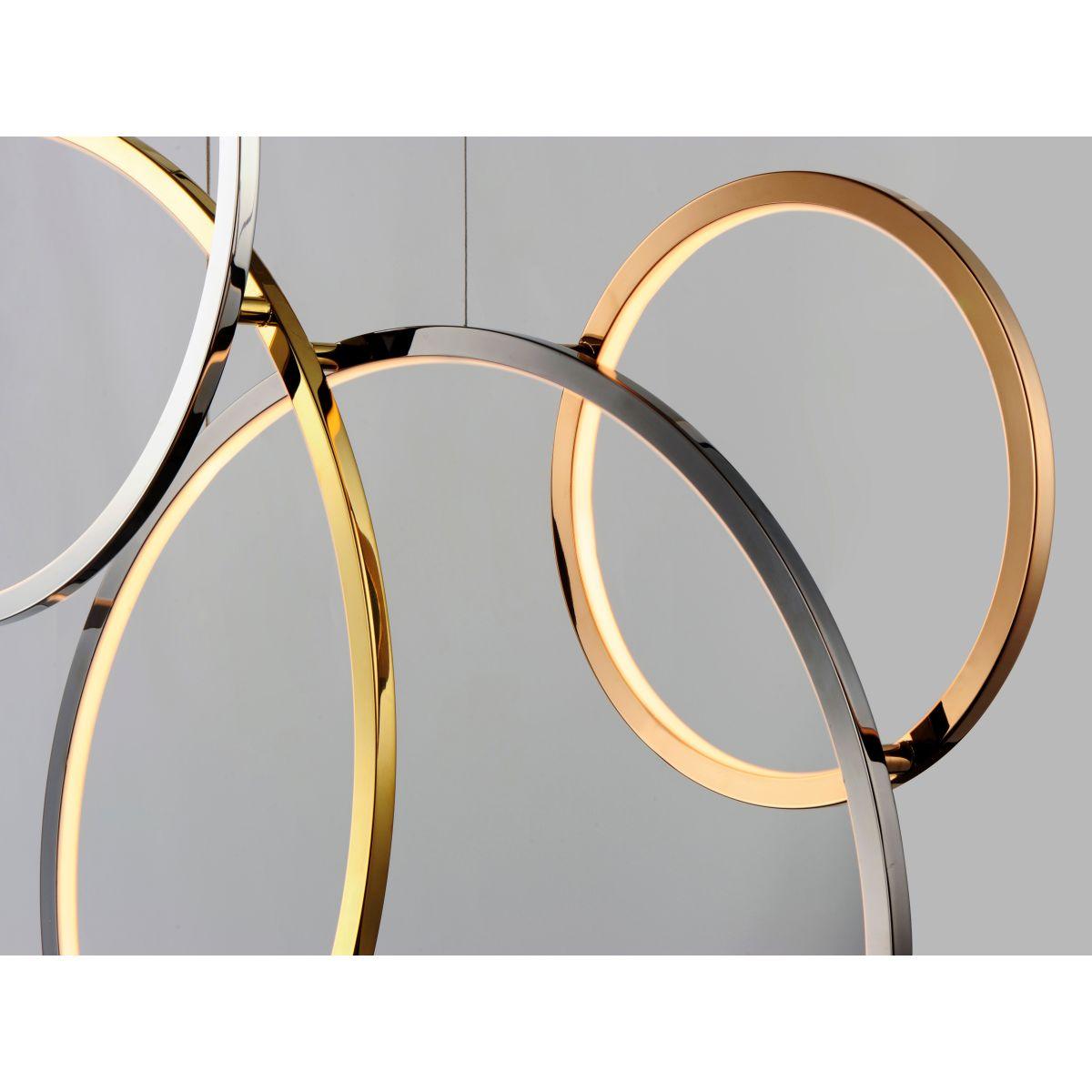Union 47 in. 5 Lights LED Pendant Light Gold & Silver finish - Bees Lighting