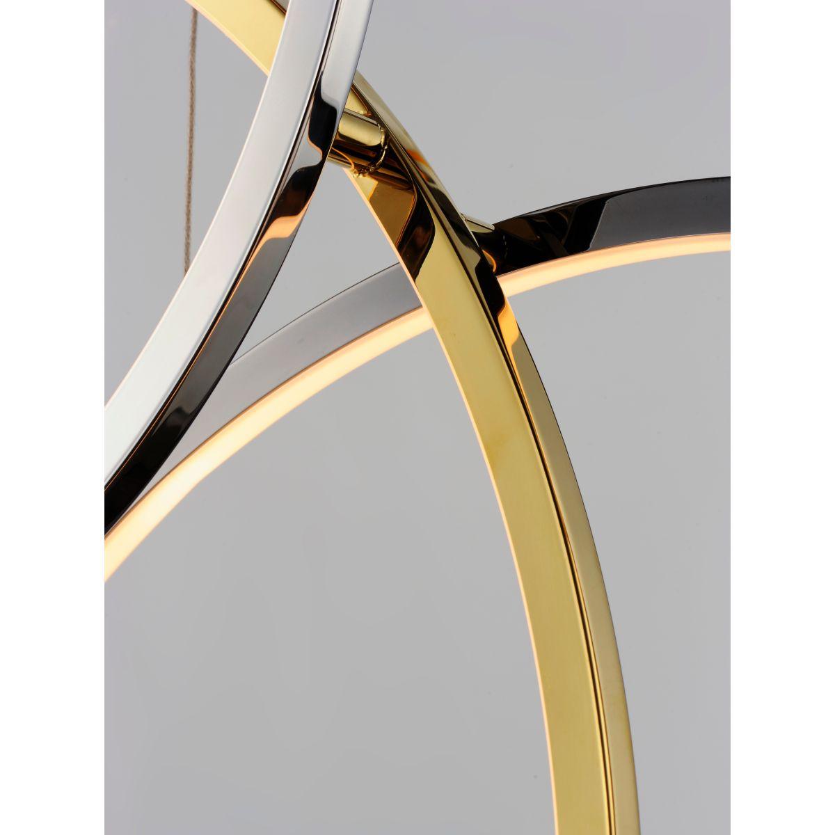 Union 47 in. 5 Lights LED Pendant Light Gold & Silver finish - Bees Lighting