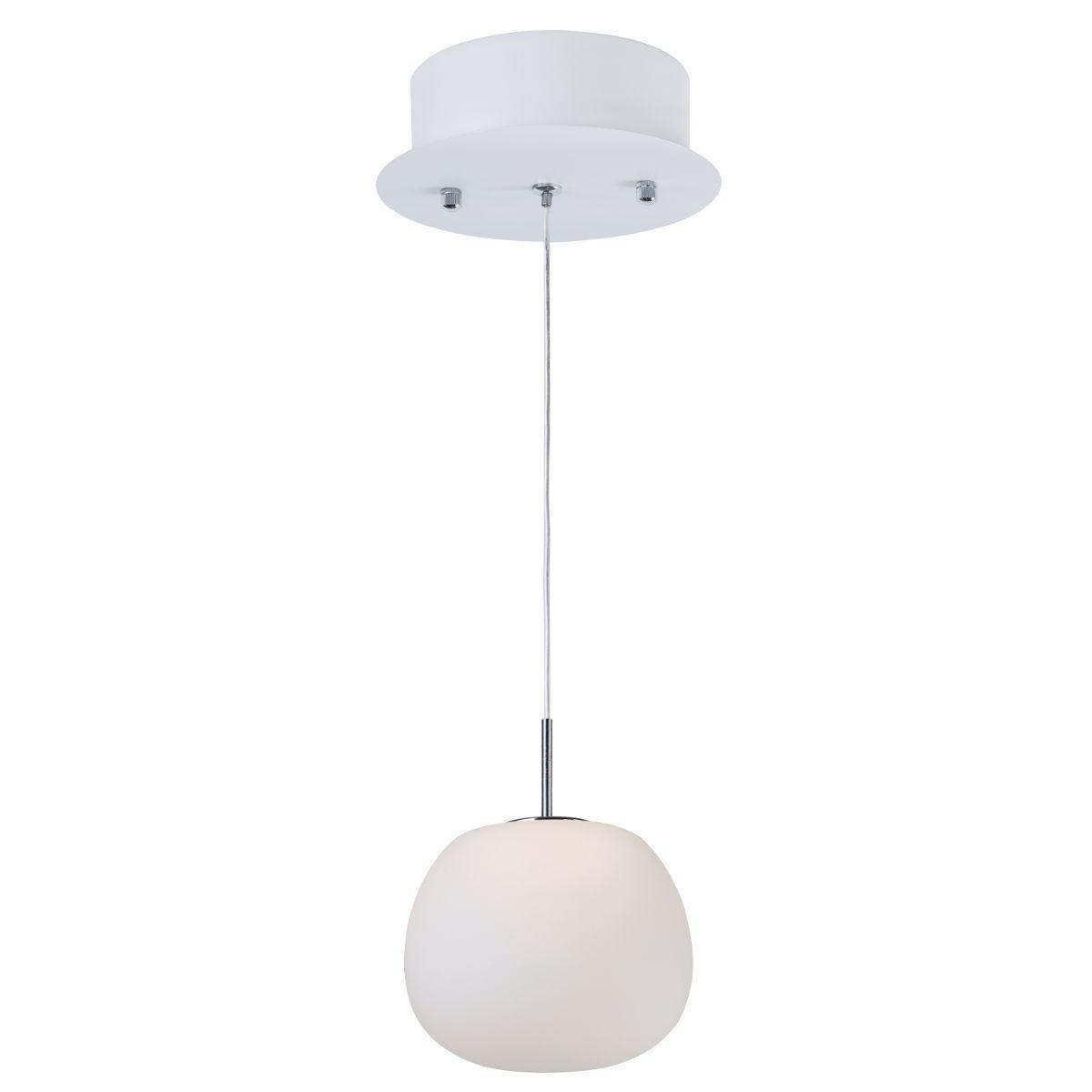 Puffs 6 In LED Pendant Light White Finish - Bees Lighting