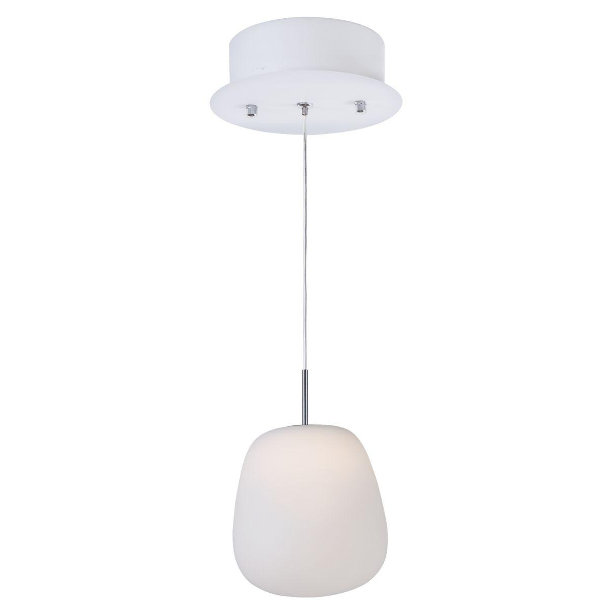 Puffs 6 In LED Pendant Light White Finish - Bees Lighting