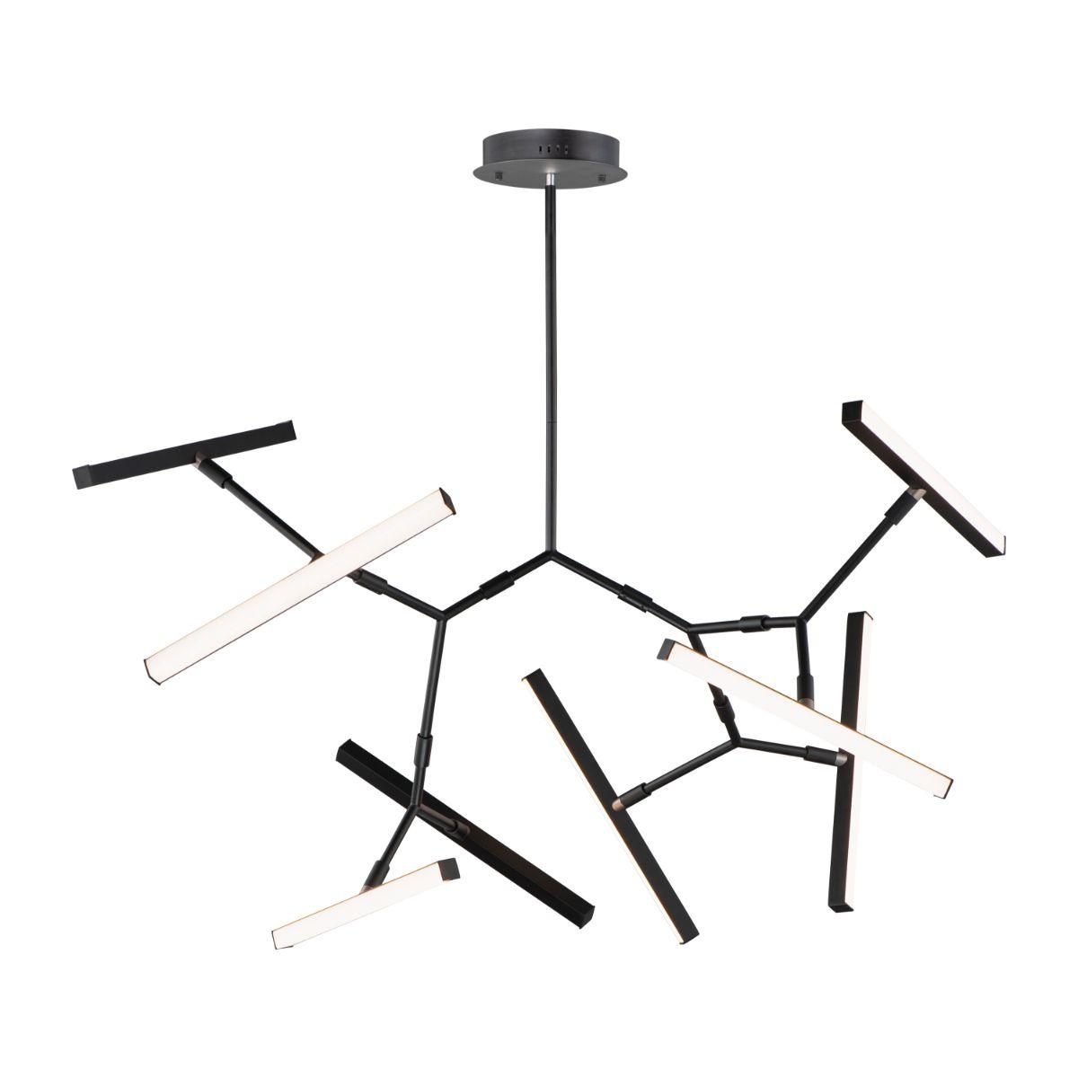Robotica 38 in. 8 Lights LED Pendant Light Black Finish - Bees Lighting