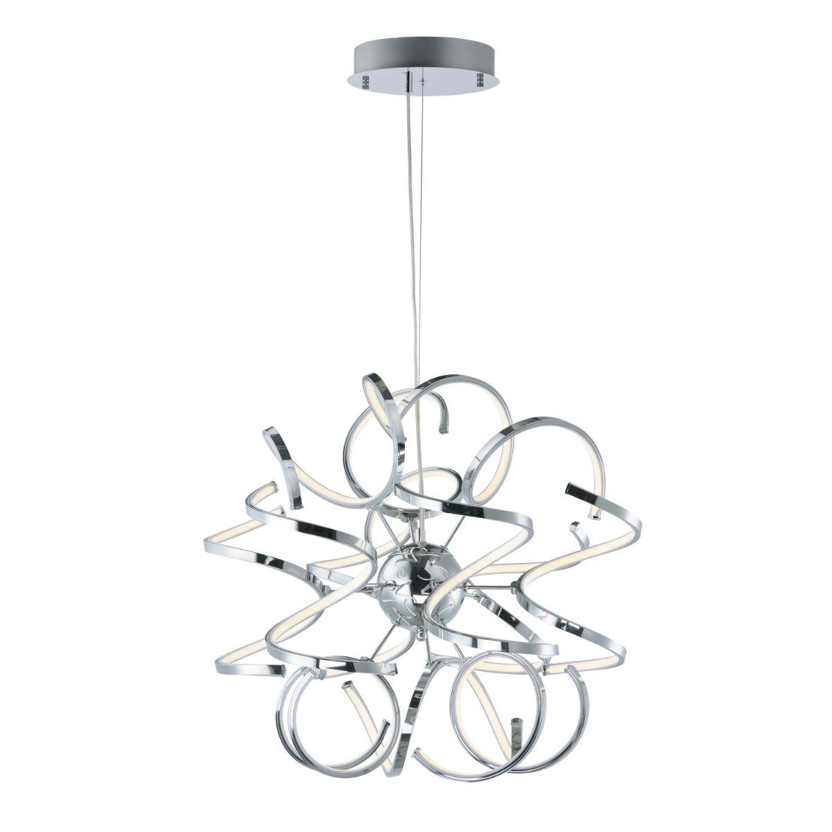 Chaos 24 in. LED Pendant Light Chrome Finish - Bees Lighting