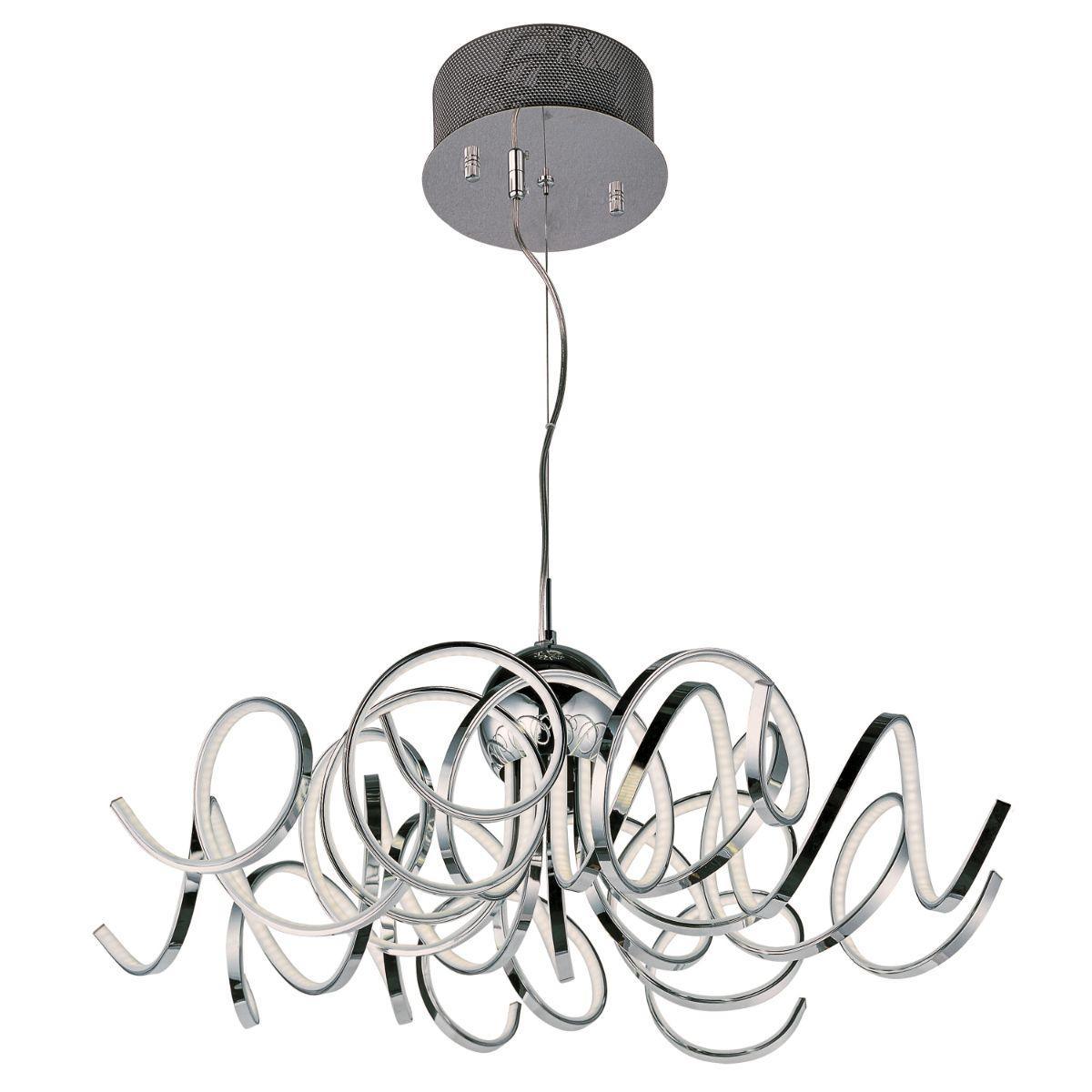 Chaos 29 in. 9 Lights LED Pendant Light Chrome Finish - Bees Lighting
