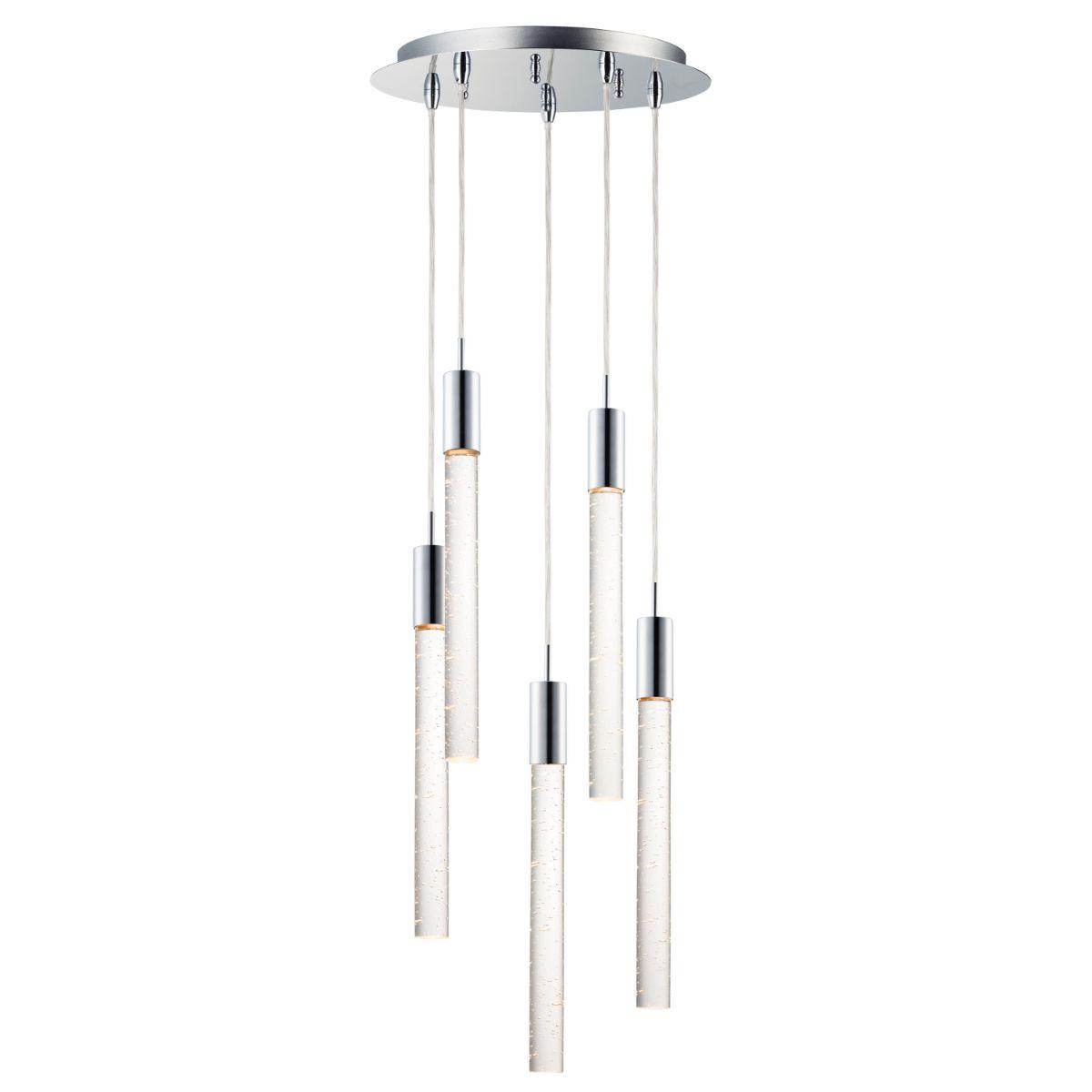 Big Fizz 13 in. 5 Lights LED Pendant Light Chrome Finish - Bees Lighting
