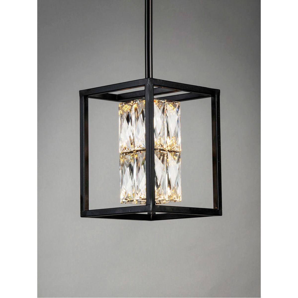 Zephyr 6 in. LED Pendant Light Black finish - Bees Lighting