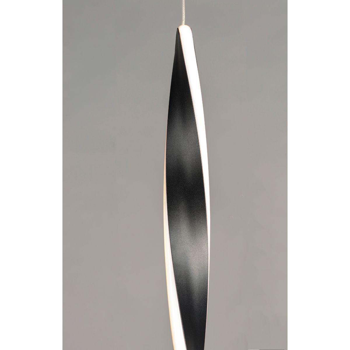 Pirouette 8 in. LED Pendant Light Black finish - Bees Lighting