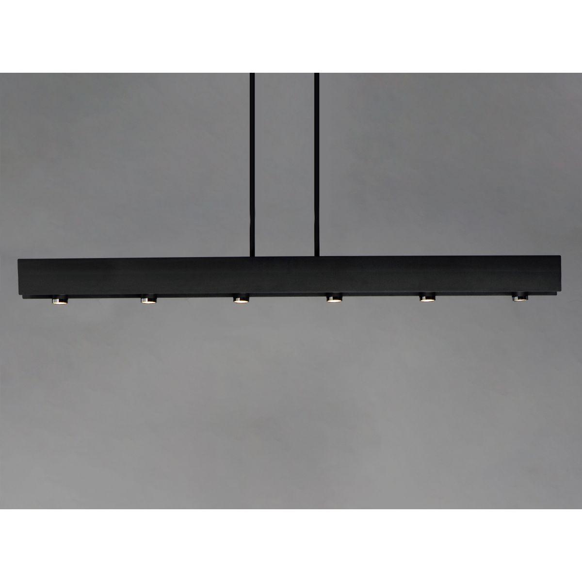 Beam 54 in. 6 Lights LED Pendant Light Black finish - Bees Lighting