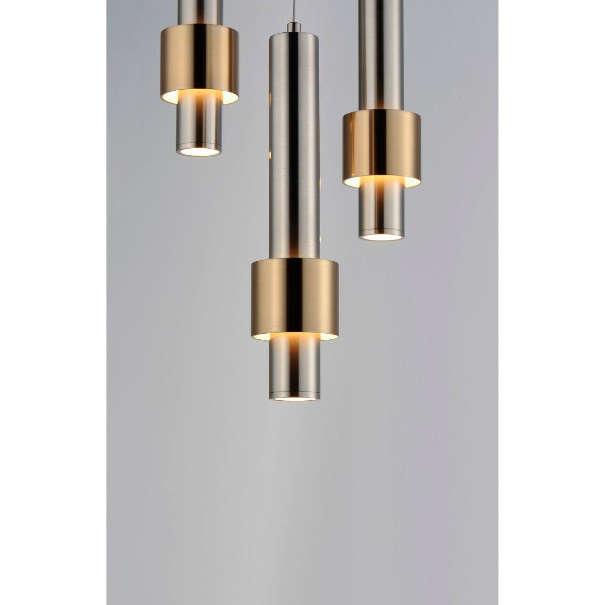 Reveal 11 in. 3 Lights LED Pendant Light Nickel finish - Bees Lighting