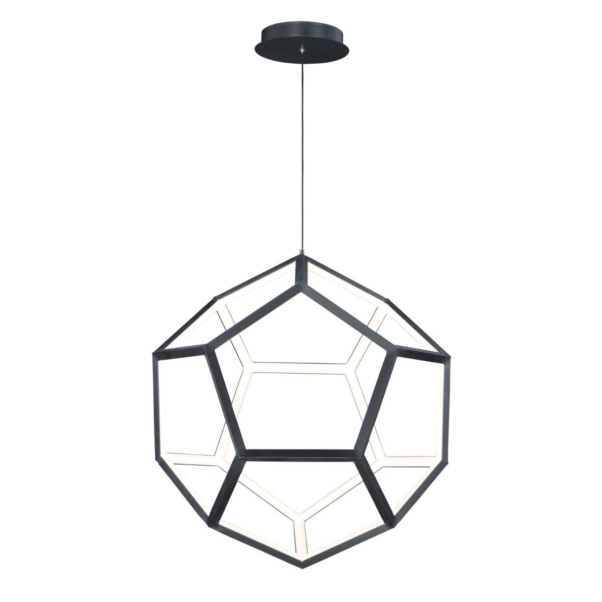 Penta 22 in. LED Pendant Light Black finish - Bees Lighting