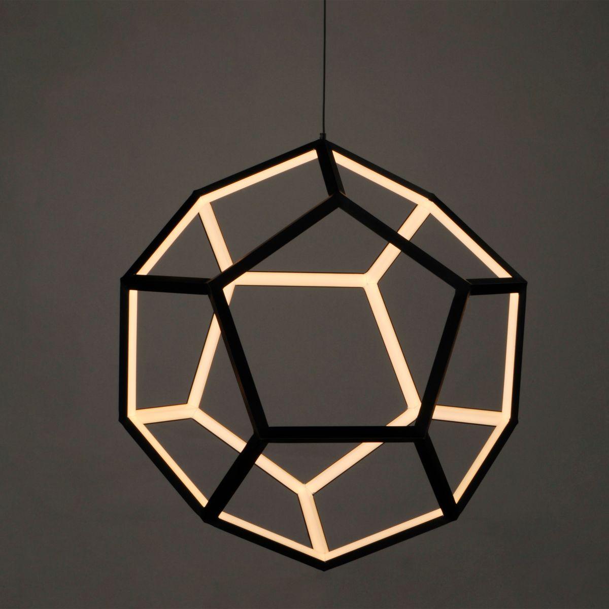 Penta 22 in. LED Pendant Light Black finish - Bees Lighting