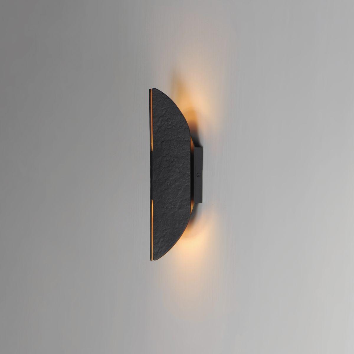 Tectonic 14 in. LED Outdoor Wall Sconce 3000K Black Finish - Bees Lighting