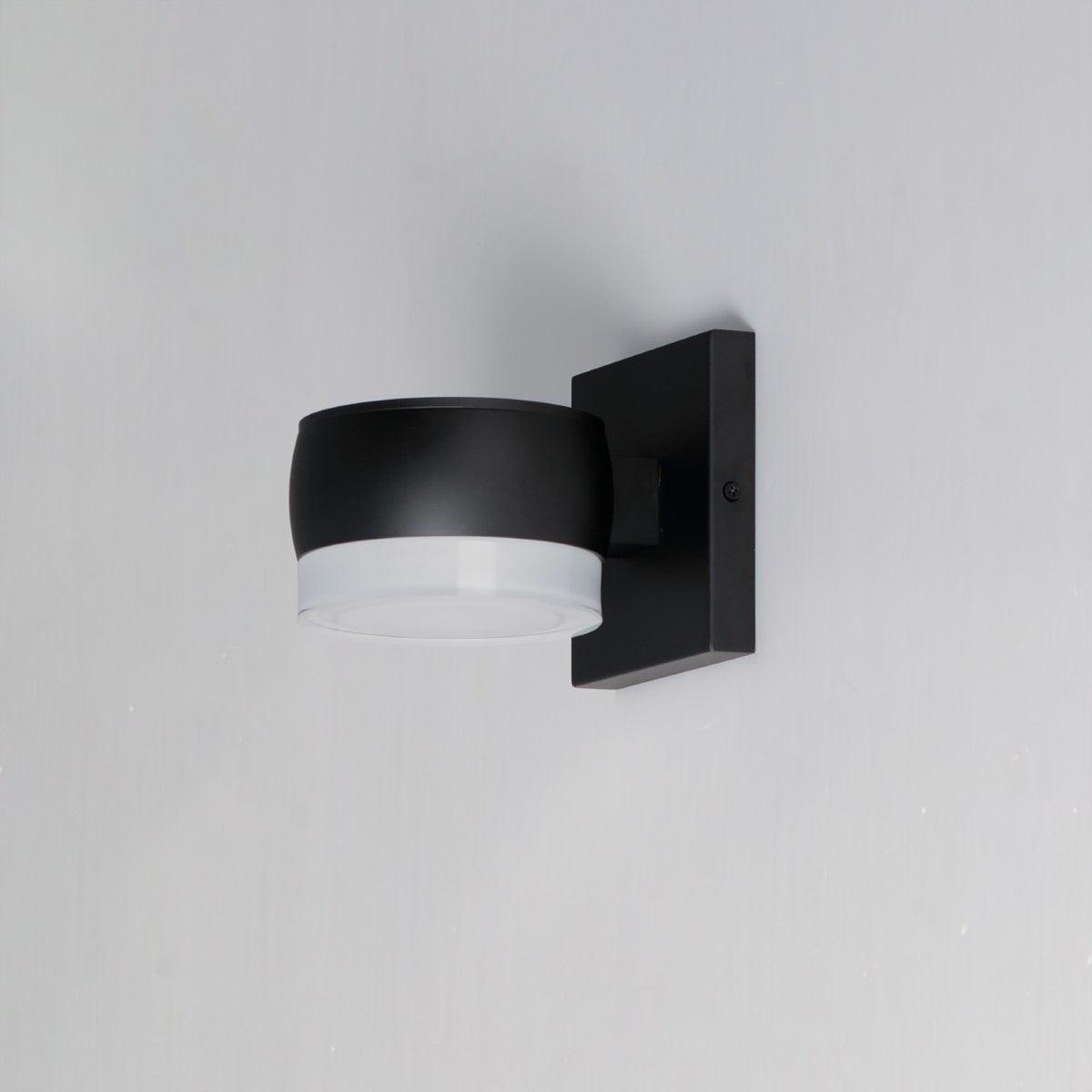 Modular 5 in. Can 1-Light LED Outdoor Wall Sconce 3000K Black Finish - Bees Lighting