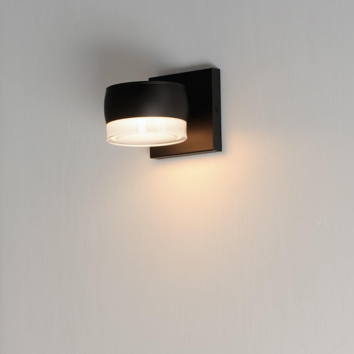 Modular 5 in. Can 1-Light LED Outdoor Wall Sconce 3000K Black Finish - Bees Lighting