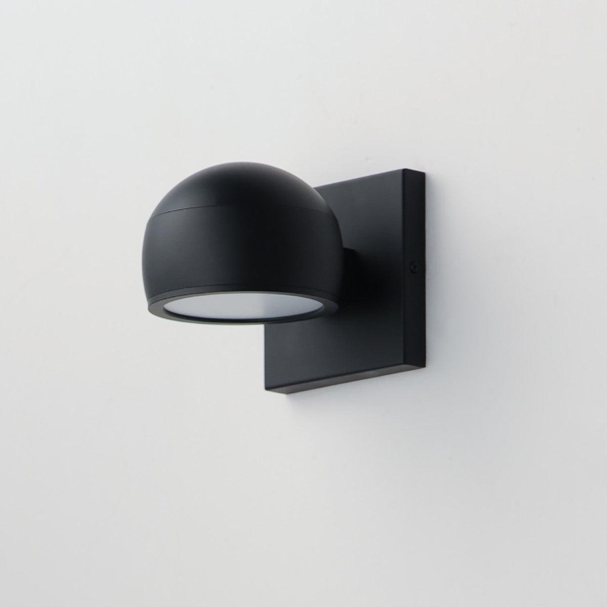 Modular 5 in. Dome 1-Light LED Outdoor Wall Sconce 3000K Black Finish - Bees Lighting