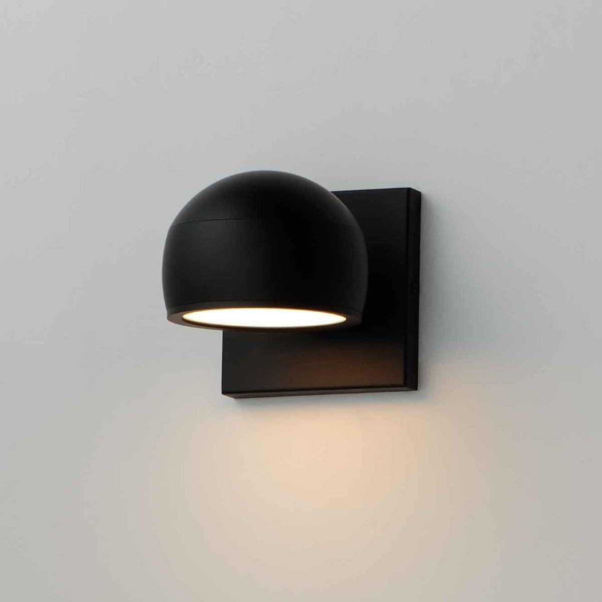 Modular 5 in. Dome 1-Light LED Outdoor Wall Sconce 3000K Black Finish - Bees Lighting