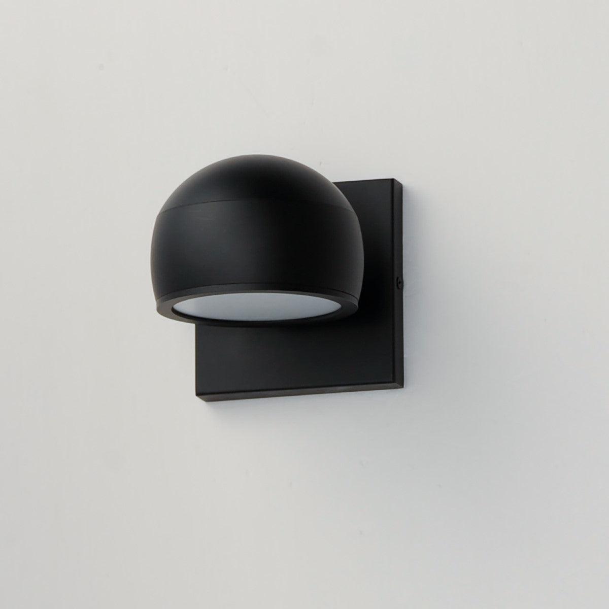 Modular 5 in. Dome 1-Light LED Outdoor Wall Sconce 3000K Black Finish - Bees Lighting