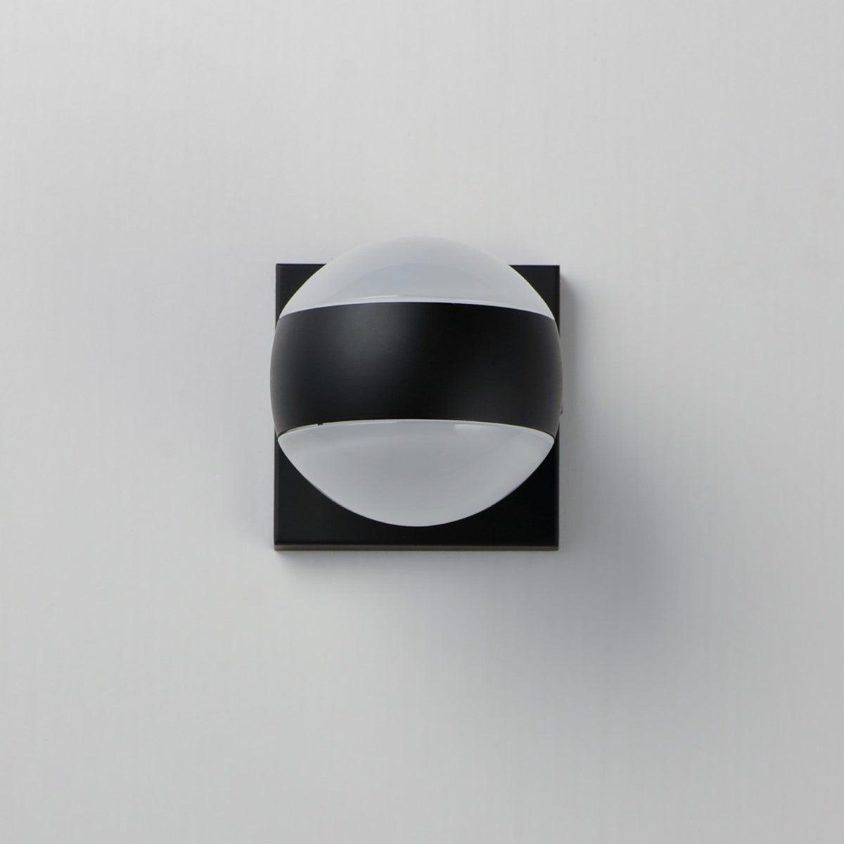 Modular 5 in. Globe 2-Light LED Outdoor Wall Sconce 3000K Black Finish - Bees Lighting