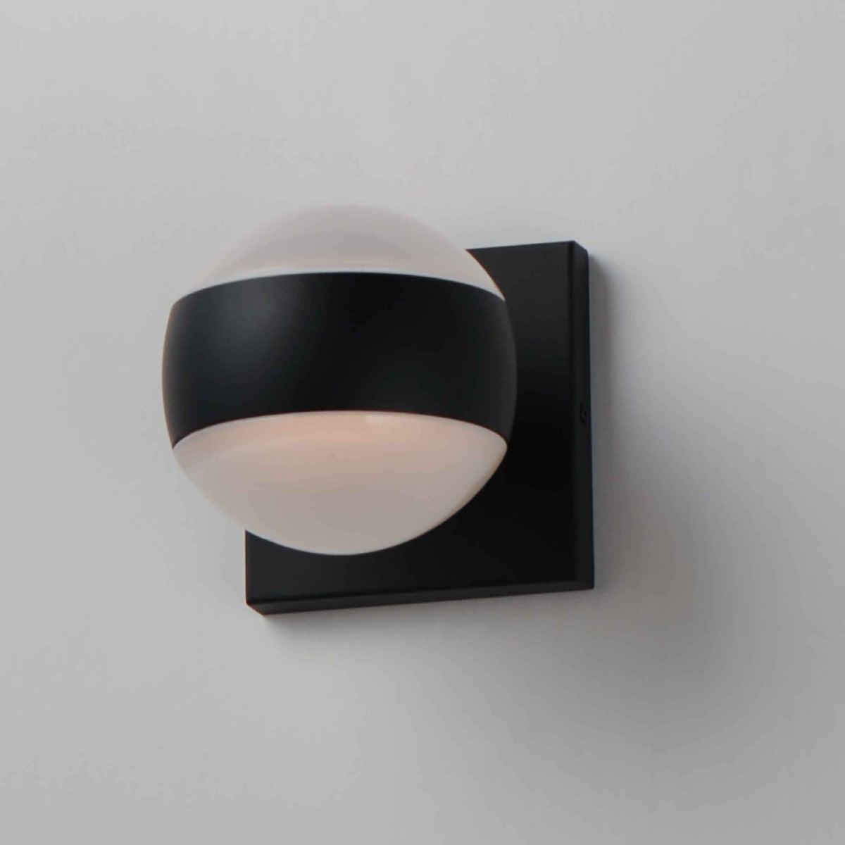 Modular 5 in. Globe 2-Light LED Outdoor Wall Sconce 3000K Black Finish - Bees Lighting