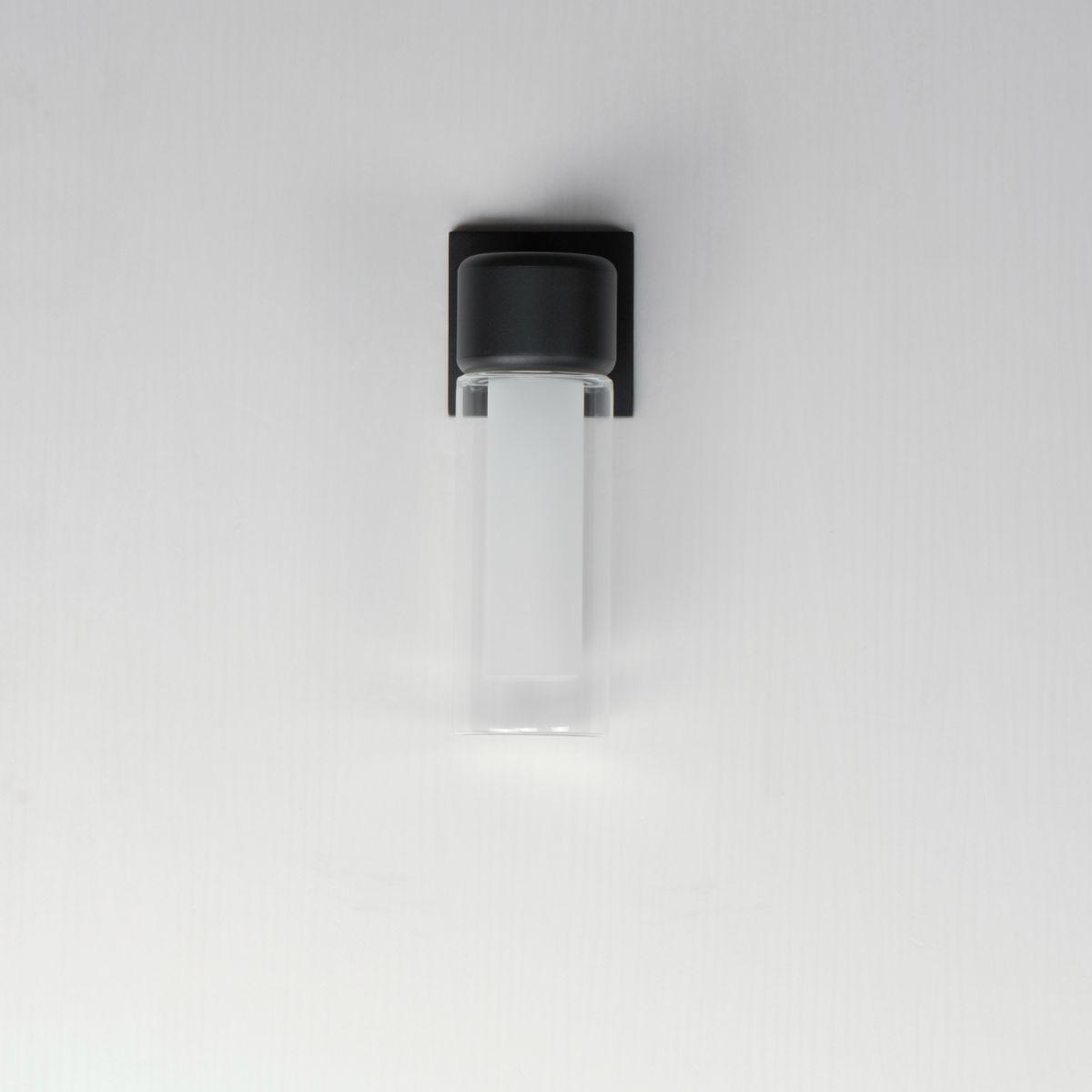 Dram 12 in. LED Outdoor Wall Sconce Black Finish - Bees Lighting