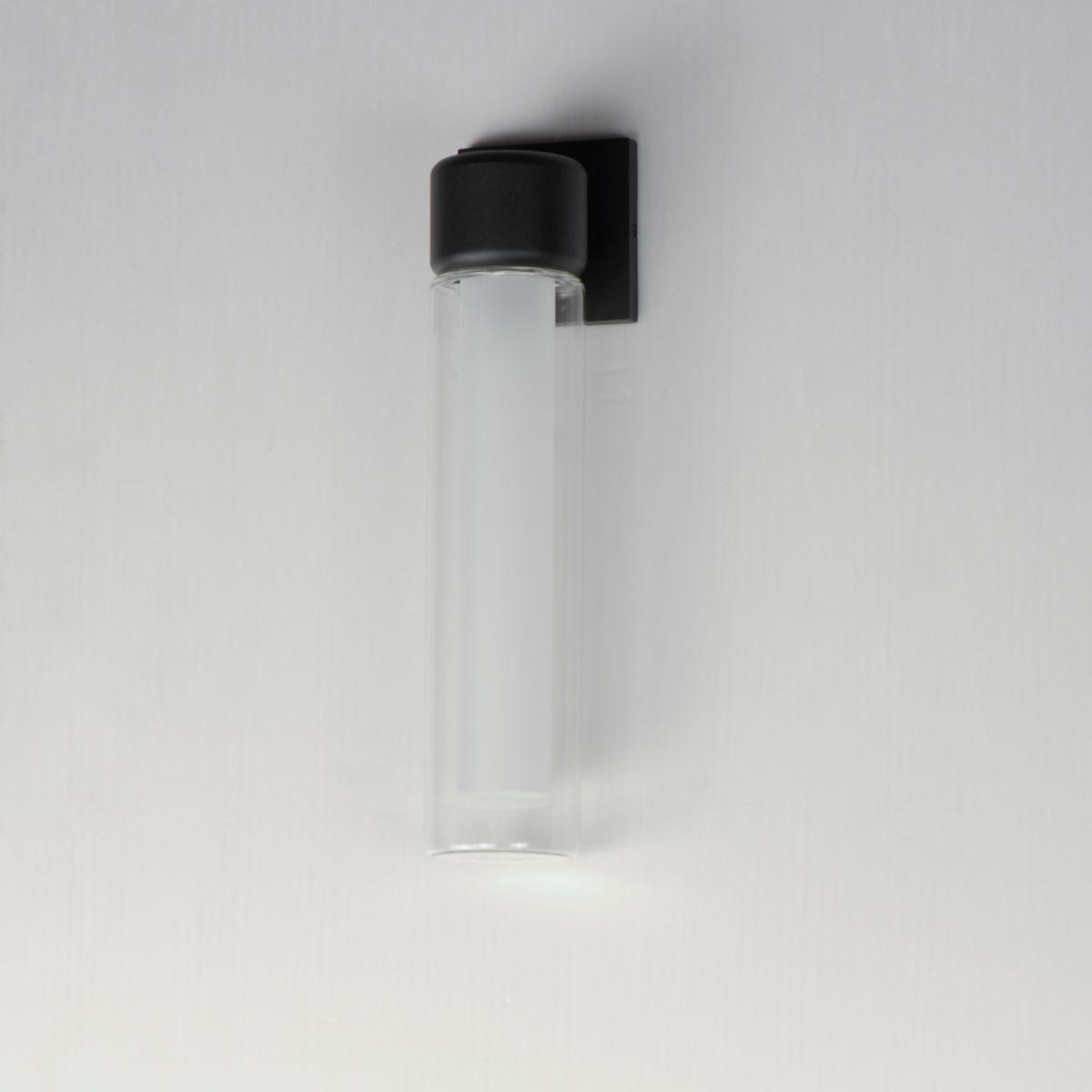 Dram 15 in. LED Outdoor Wall Sconce Black Finish - Bees Lighting
