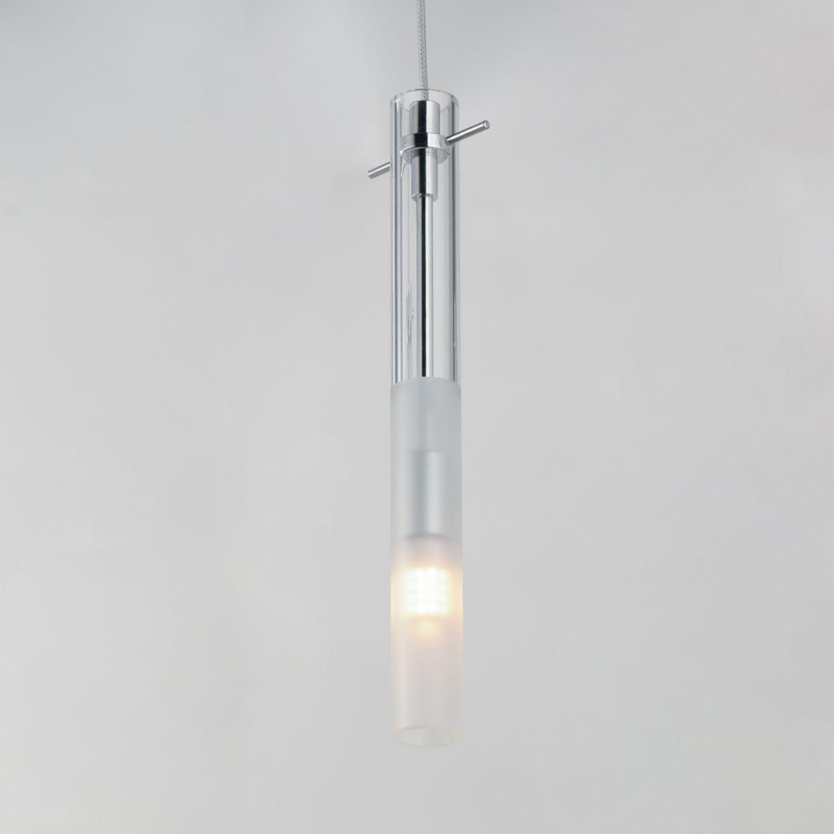 Pipette 1 in. LED Pendant Light Polished Chrome Finish - Bees Lighting
