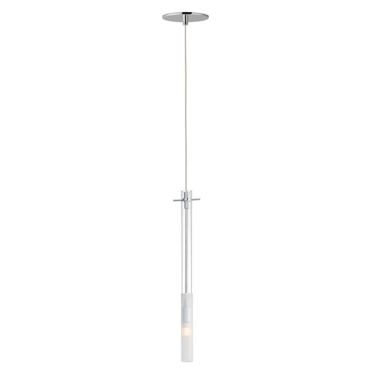Pipette 18 in. Single LED Pendant Light Polished Chrome Finish - Bees Lighting