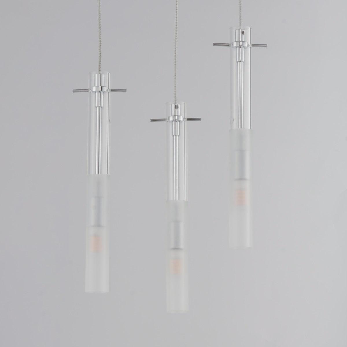 Pipette 12 in. 3-Light LED Pendant Light, Polished Chrome - Bees Lighting