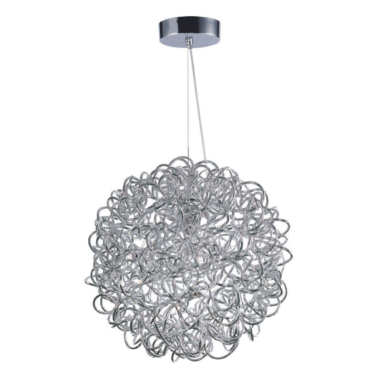 Dazed 16 in. 8 Lights LED Pendant Light Chrome Finish - Bees Lighting