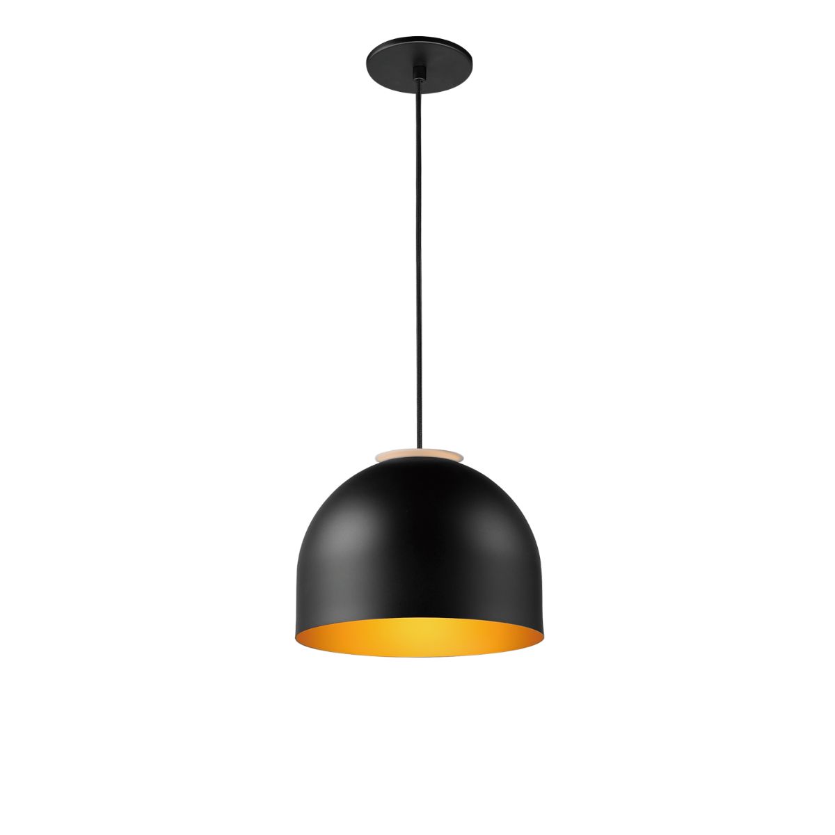 Foster 10 in. LED Pendant Light Black and gold Finish - Bees Lighting