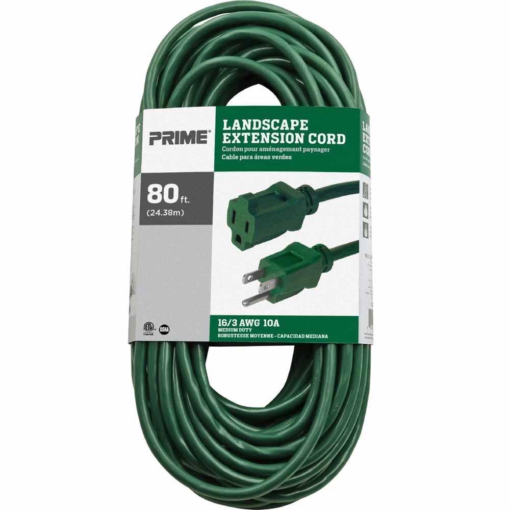 80 ft. Outdoor Extension Cord 16/3 Gauge SJTW Green - Bees Lighting