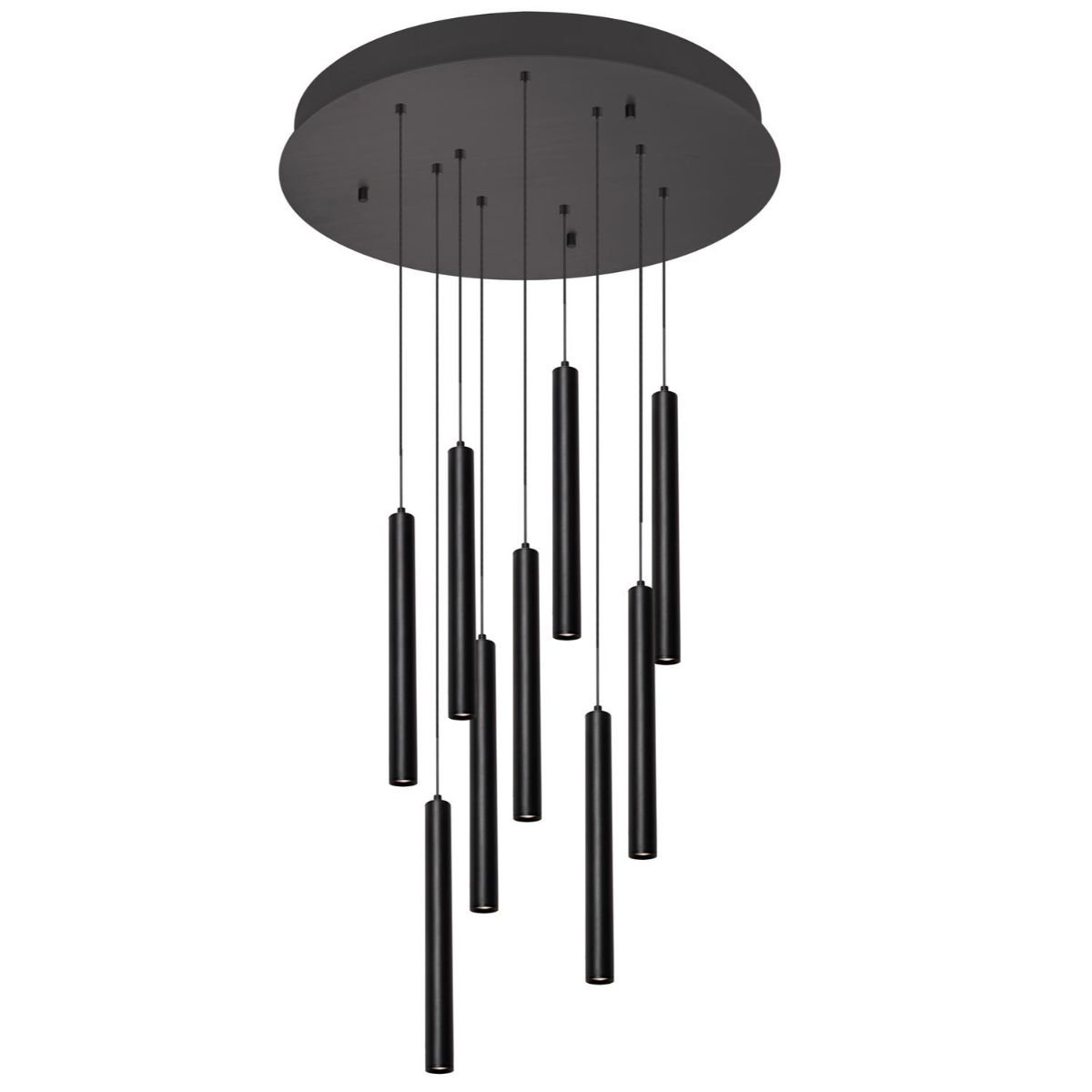 Eli 9 Lights 24 In. LED Pendant Light Black Finish - Bees Lighting