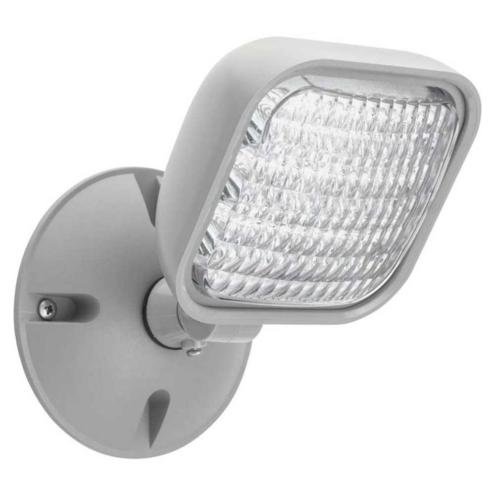 Outdoor LED Remote Emergency Light Single Lamp Fully Adjustable, Gray