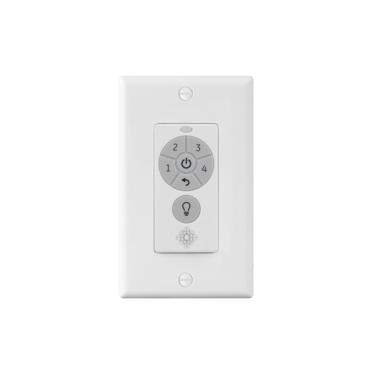 Universal 4-Speed Ceiling Fan and Light Wall Control, White Finish - Bees Lighting