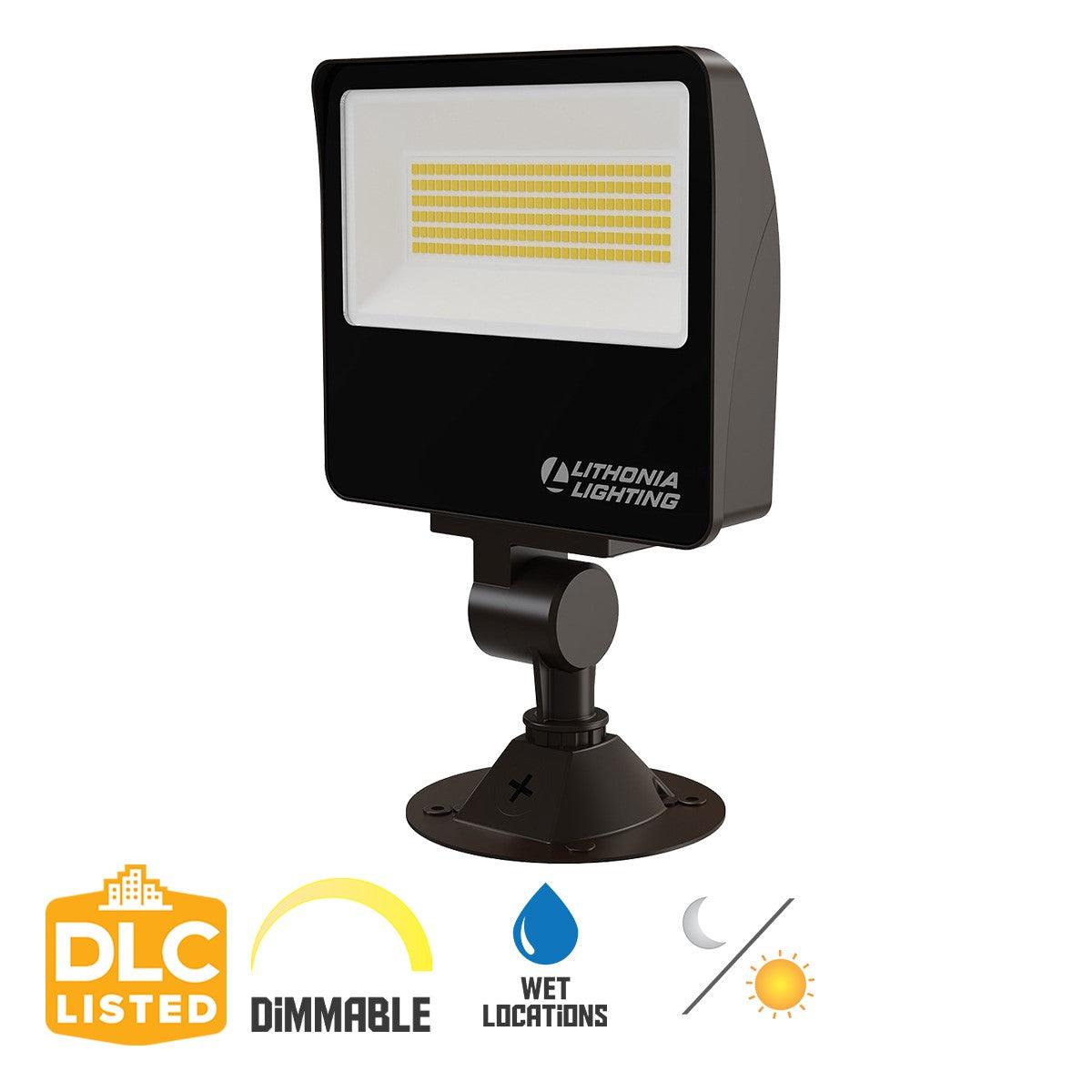 3,500-7,500 Lumens, LED Flood Lights With Photocell, Adjustable 56 Watts, 30K/40K/50K 120-277V - Bees Lighting