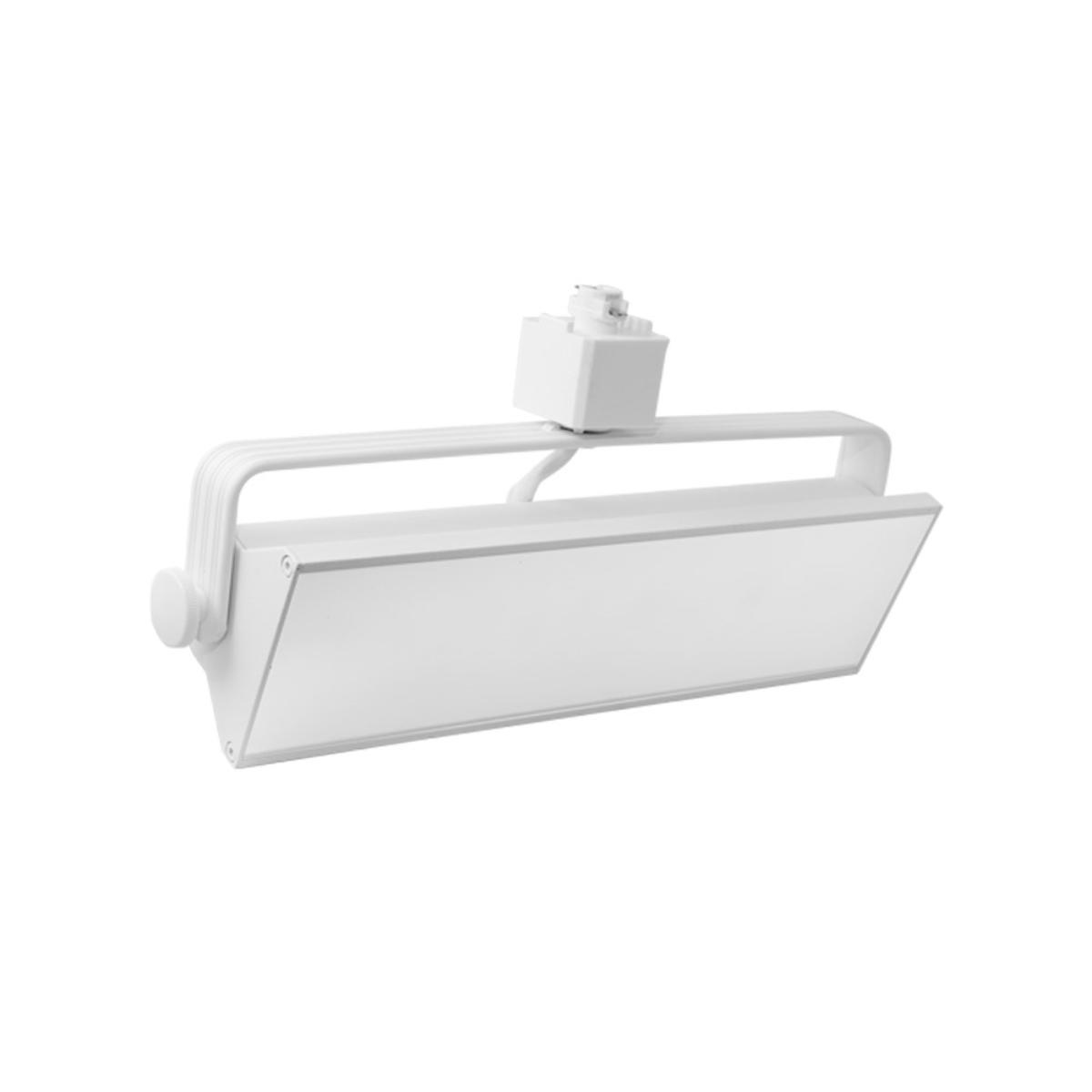 Pipe LED Wall Wash Track 20W 1400 Lumens Selectable CCT 30K/35K/40K Halo (H) White Finish - Bees Lighting