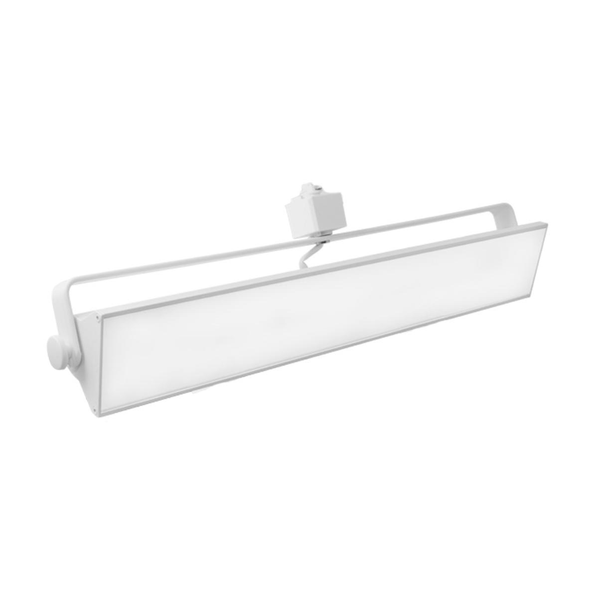 Pipe LED Wall Wash Track 40W 2500 Lumens Selectable CCT 30K/35K/40K Halo (H) White Finish - Bees Lighting