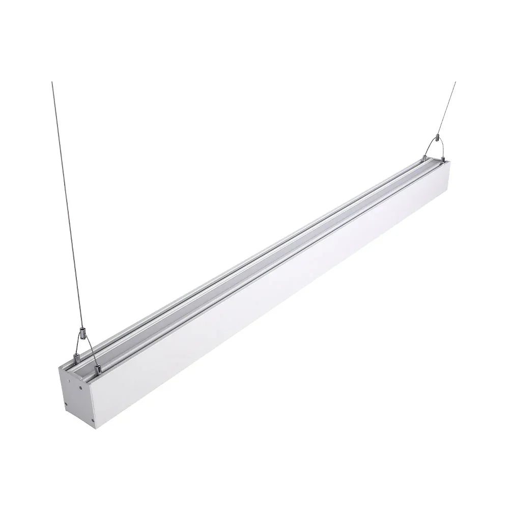 4ft LED Strip Light Fixture, 6500 Lumens, 50W, 30K/40K/50K, 120-277V, White - Bees Lighting