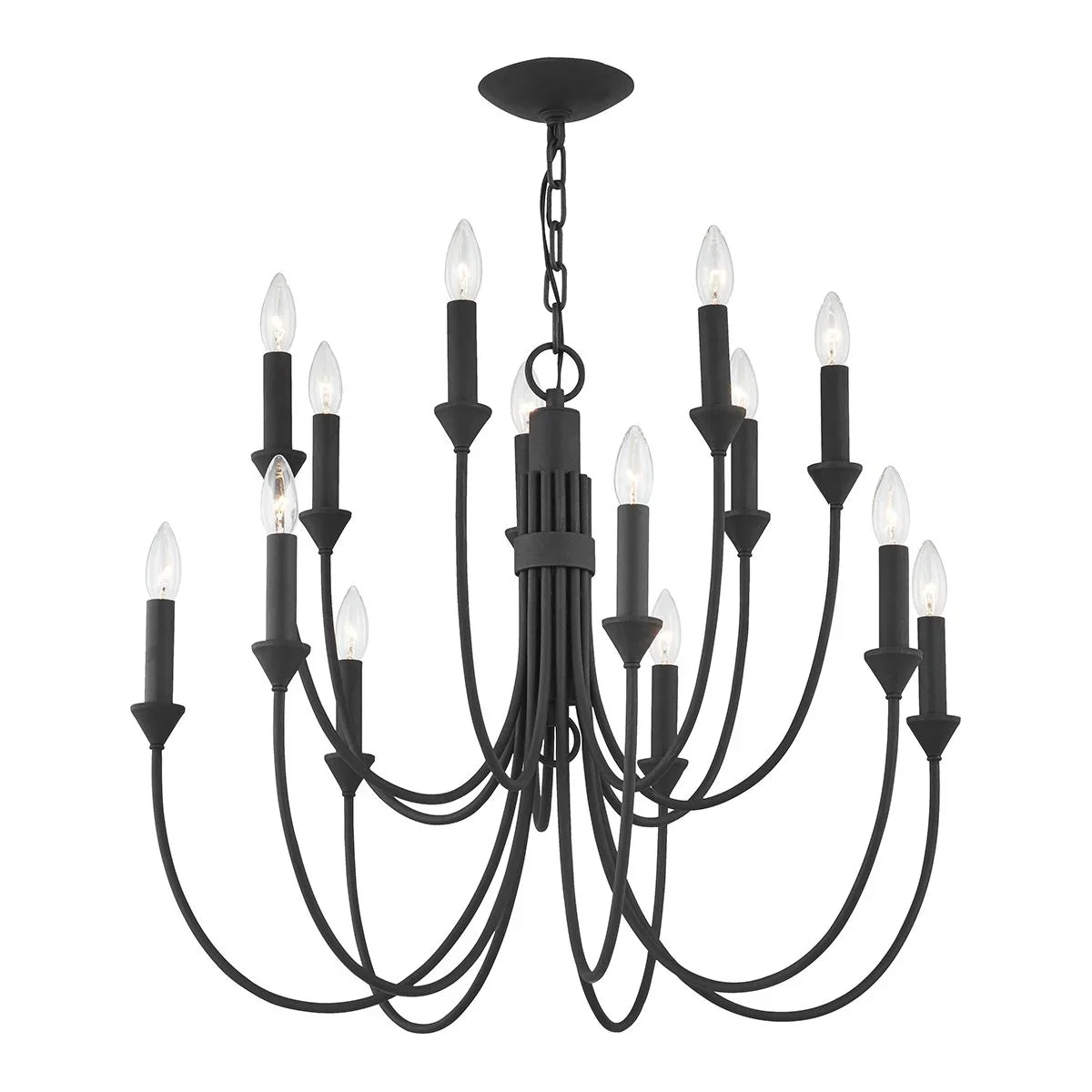 Cate 14 Lights Chandelier Iron finish - Bees Lighting