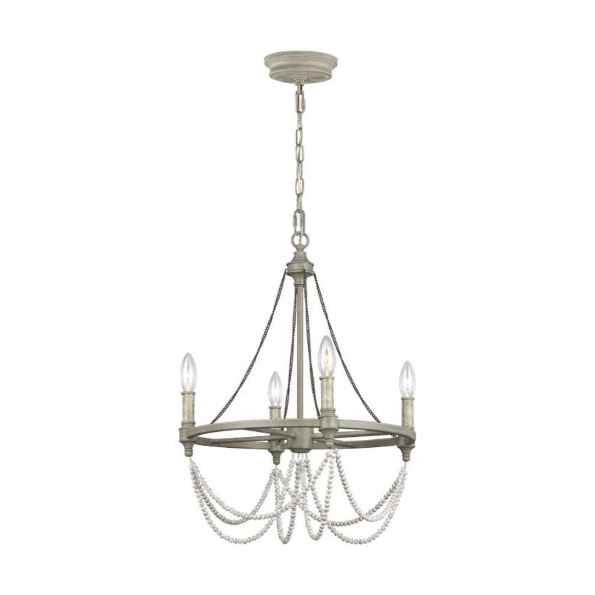 Beverly 18 in. 4 Lights Chandelier Gray Finish - Bees Lighting
