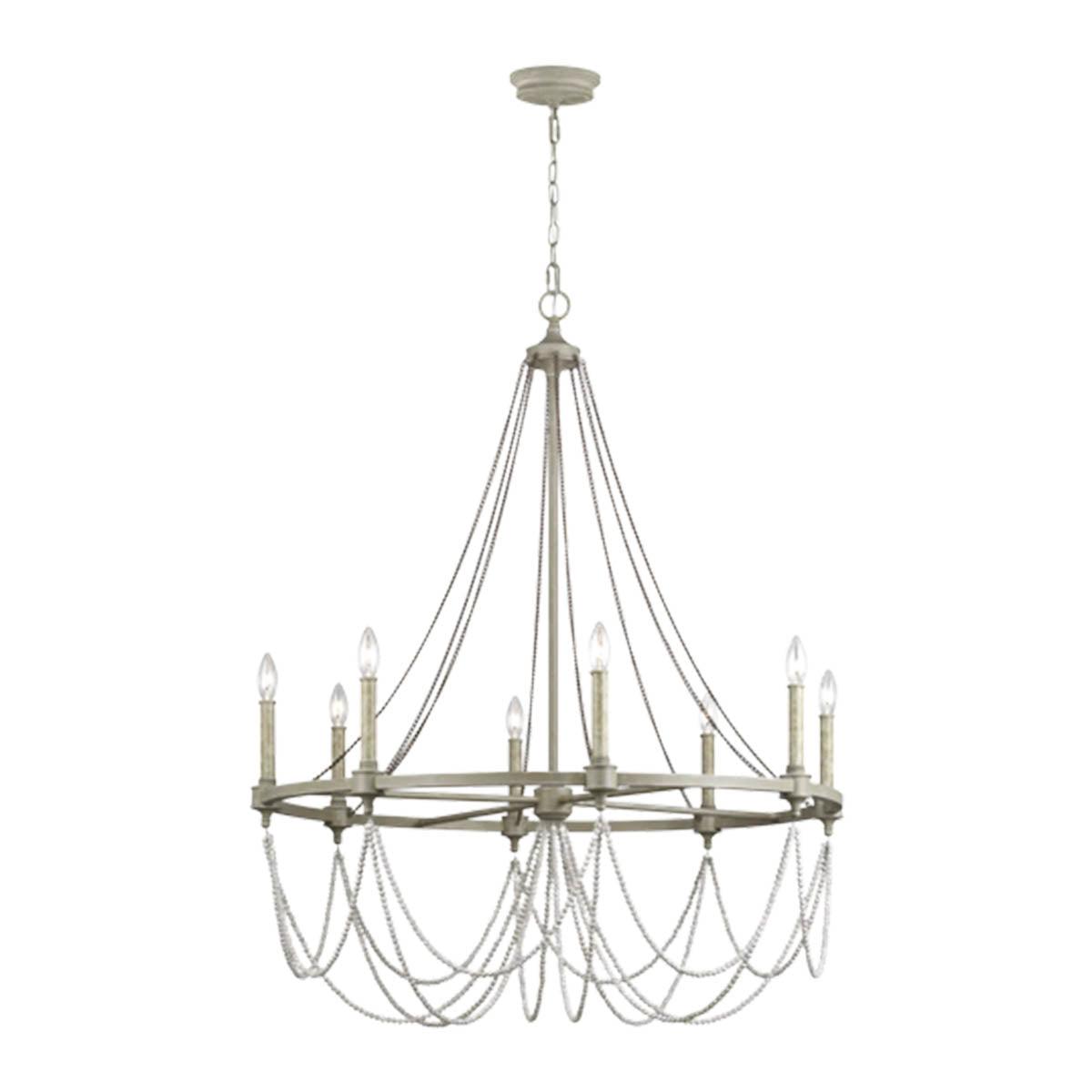 Beverly 36 in. 8 Lights Chandelier Gray Finish - Bees Lighting
