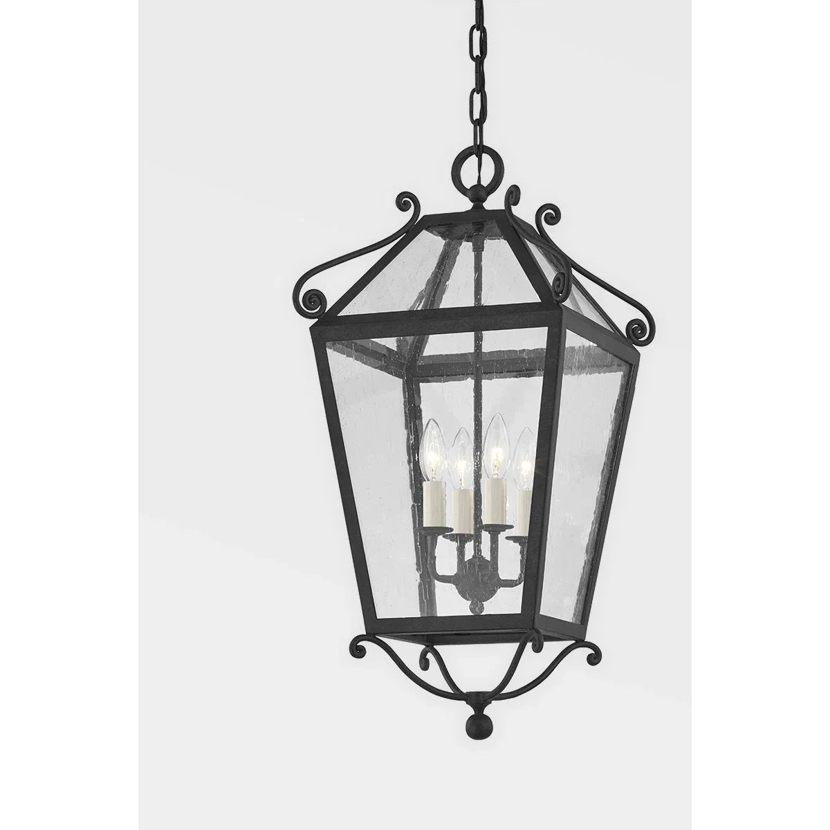 SANTA BARBARA COUNTY 27 in. 4 Lights Outdoor Hanging Lantern French iron finish - Bees Lighting