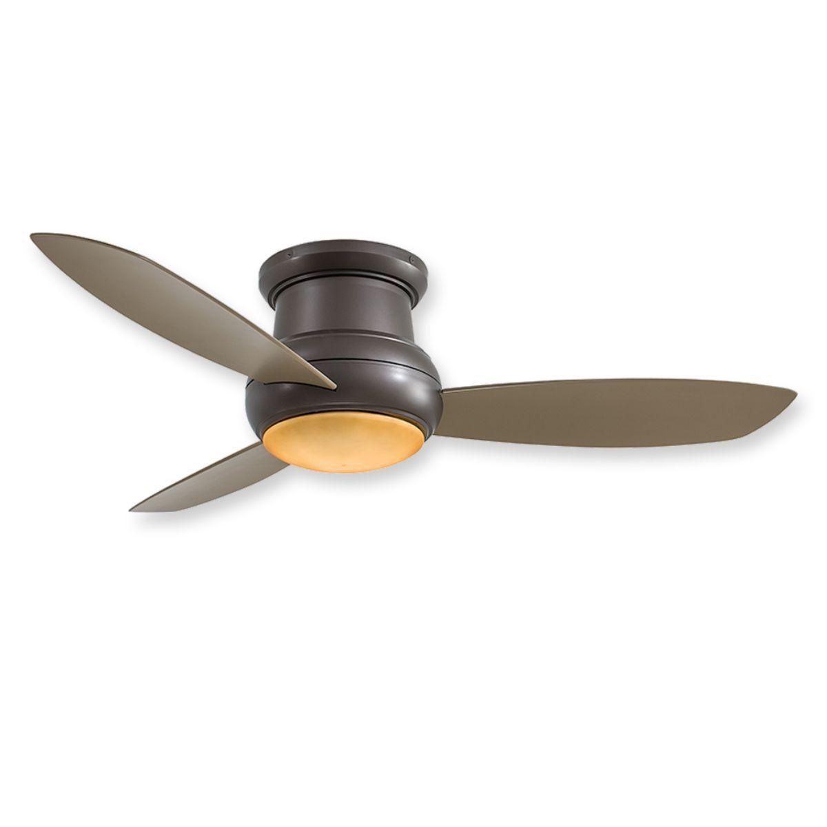 Concept II Wet 52" Bronze LED Outdoor Hugger Ceiling Fan with Wall Control - Bees Lighting
