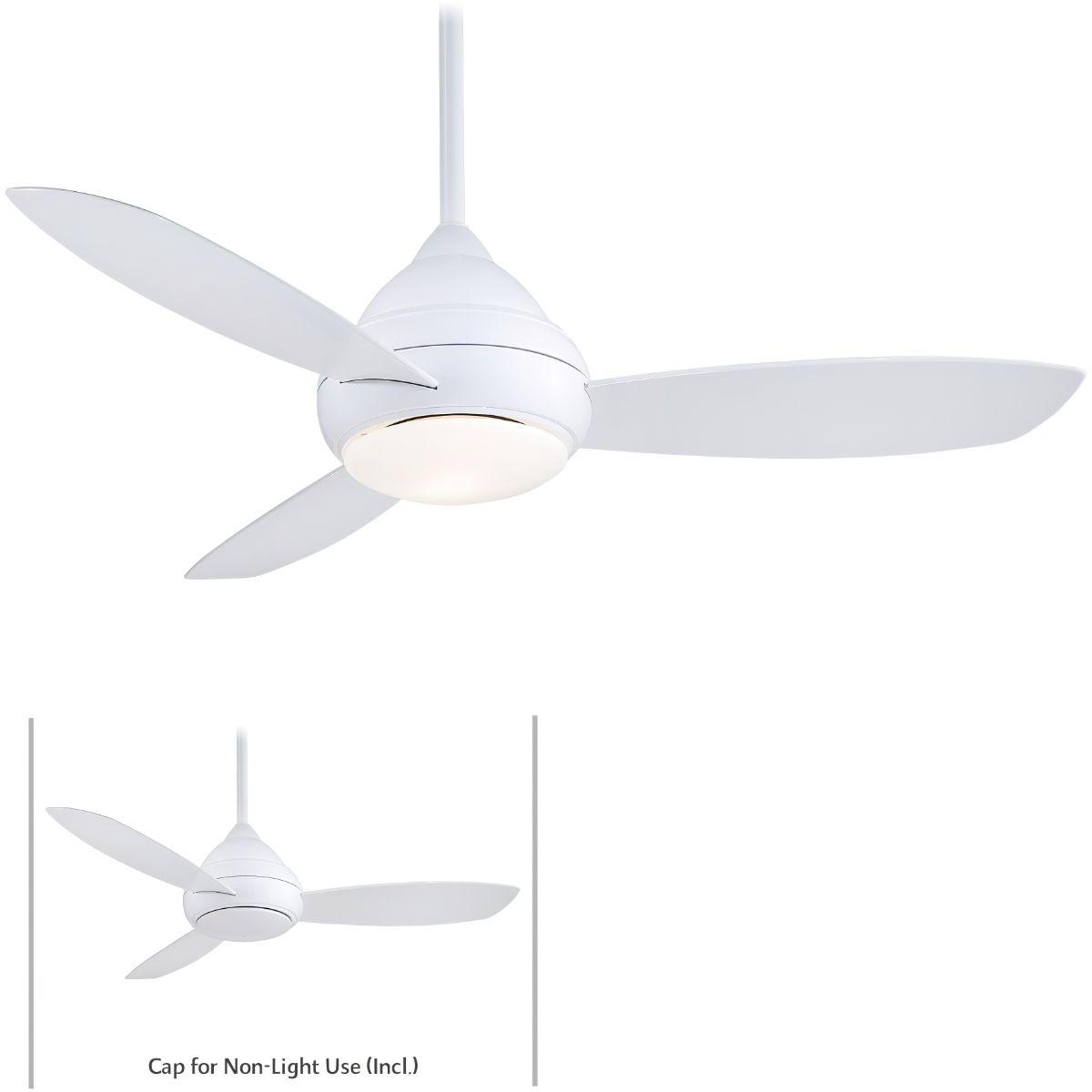 Concept I Wet 52" White LED Outdoor Ceiling Fan with Wall Control - Bees Lighting