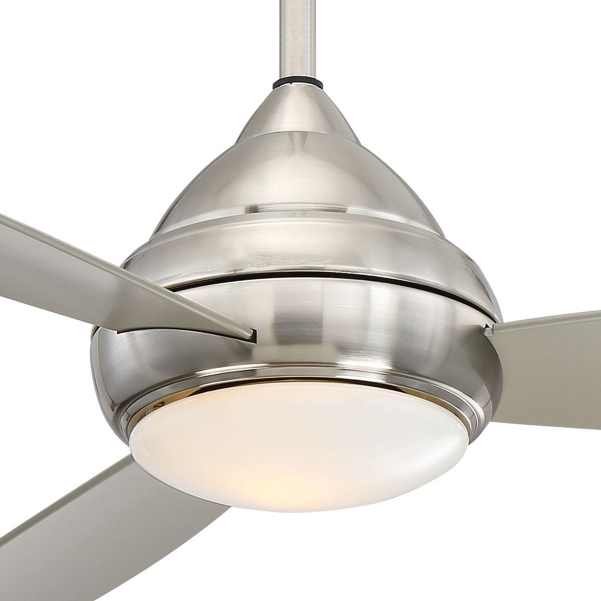 Concept I Wet 58" Nickel LED Outdoor Ceiling Fan with Wall Control - Bees Lighting