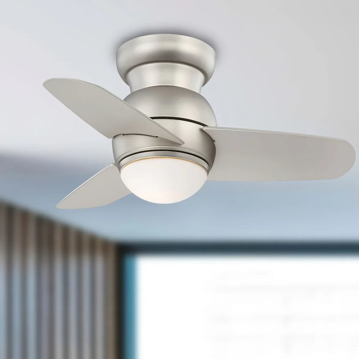 Spacesaver LED 26" Steel Hugger Ceiling Fan with Wall Control - Bees Lighting