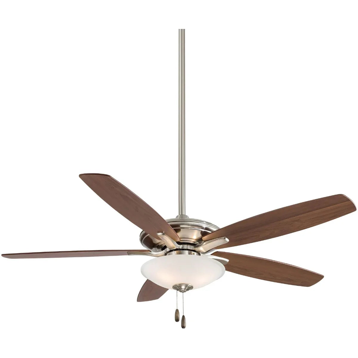 Mojo LED 52" Nickel Ceiling Fan with Pull Chain - Bees Lighting
